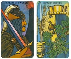 Knight and King of Swords